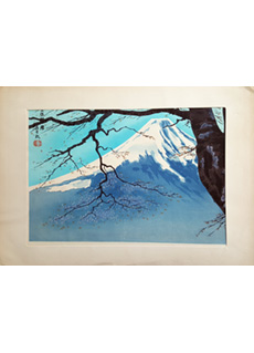 Fuji From Harajiku Pine Forest by Tomikichiro Tokuriki
