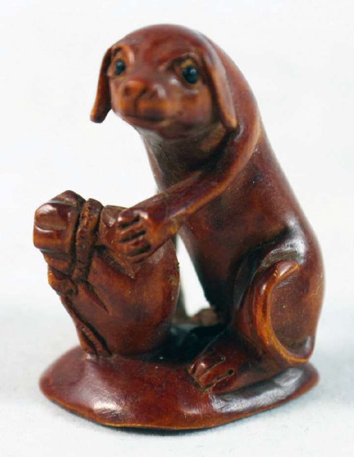 19th Century Japanese Netsuke Dog