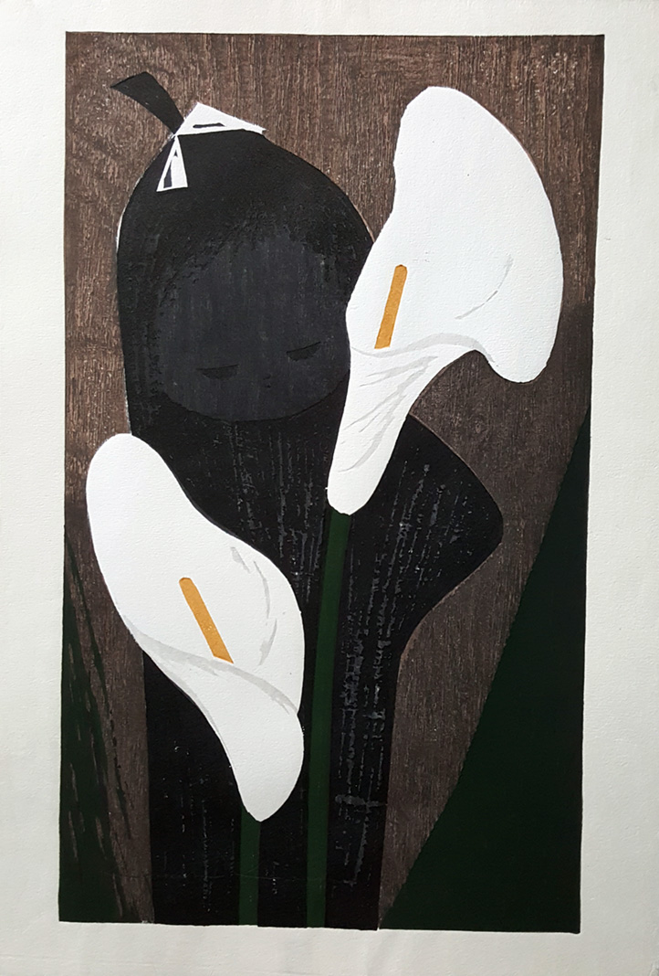 Girl & Flowers by Kaoru Kawano