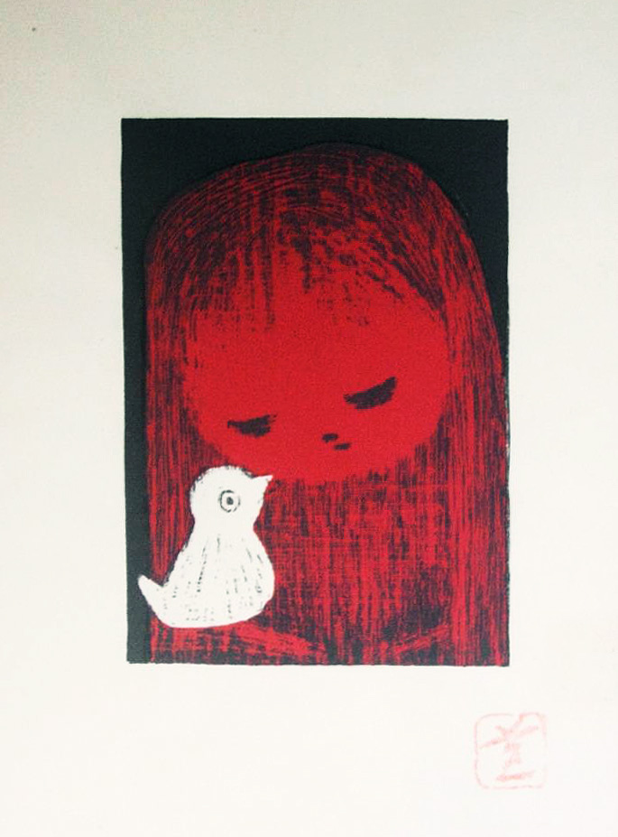 Child and Bird by Kaoru Kawano