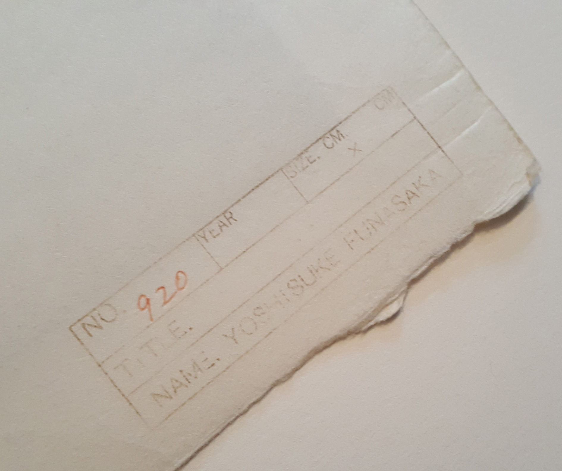 Verso Titled & Stamped