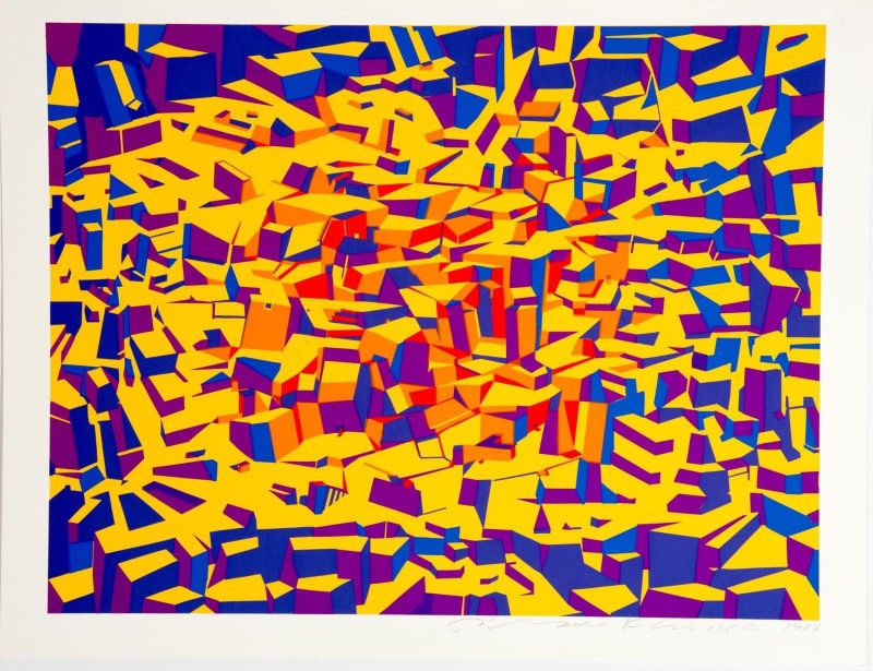 Untitled Abstract City by Risaburo Kimura