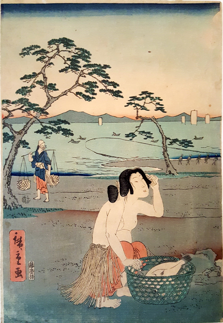 Water Scene at Wakasa Province by Ando Hiroshige